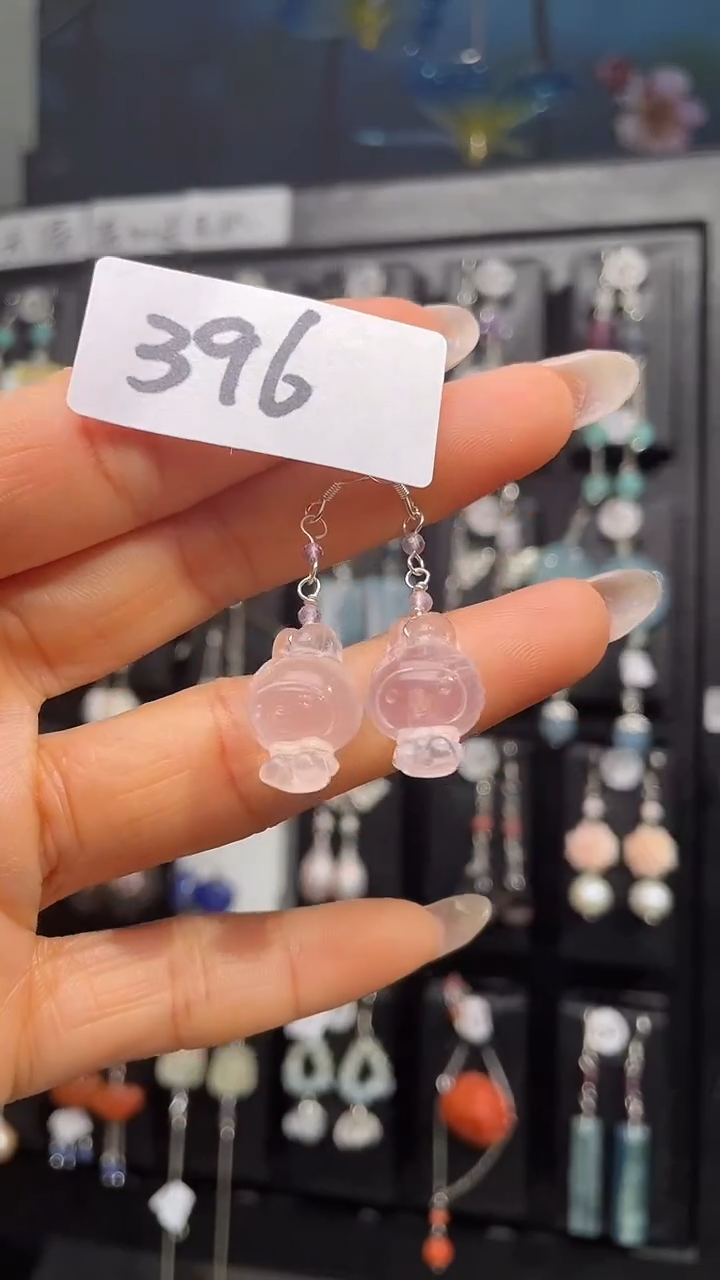 银S925镶嵌耳饰紫晶喜欢拍