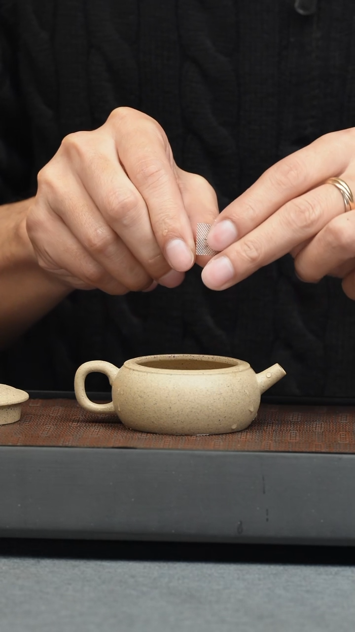 【闪购商品】紫砂茶壶五堂 周季山-天茶星菊钮石鼓壶-独孔75