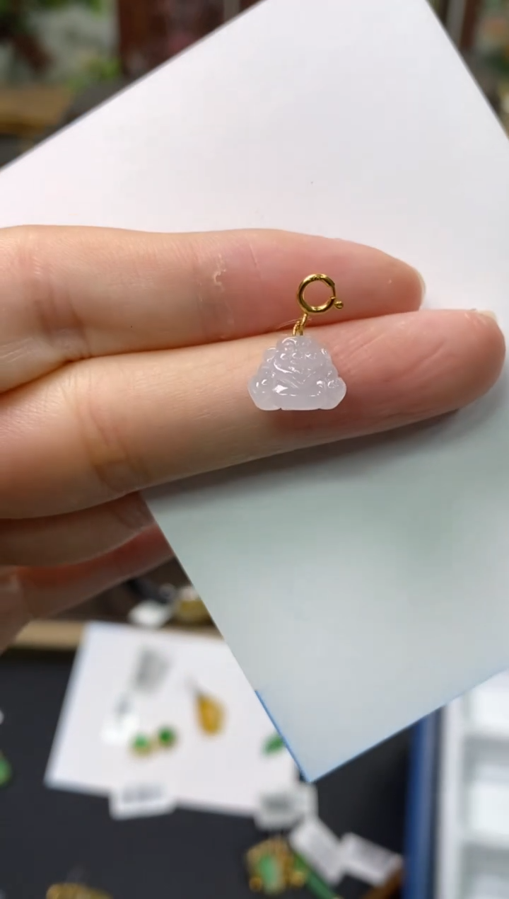 【闪购商品】翡翠颈饰18K金镶嵌净货13993