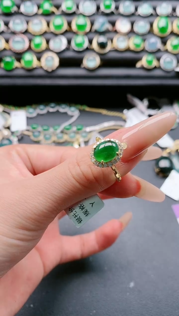 【闪购商品】翡翠戒指银S925镶嵌1111
