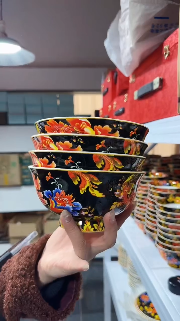 【闪购商品】瓷片6英寸面碗4个景德镇陶瓷