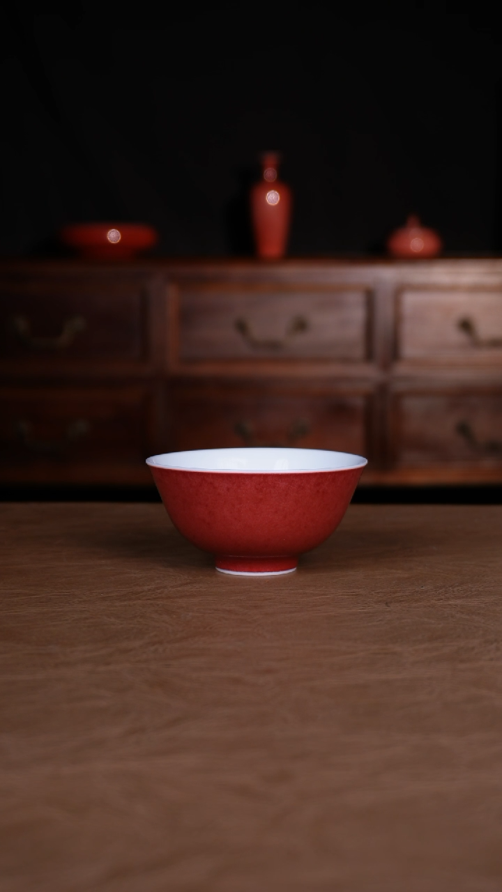 杯子景德镇陶瓷豇豆红