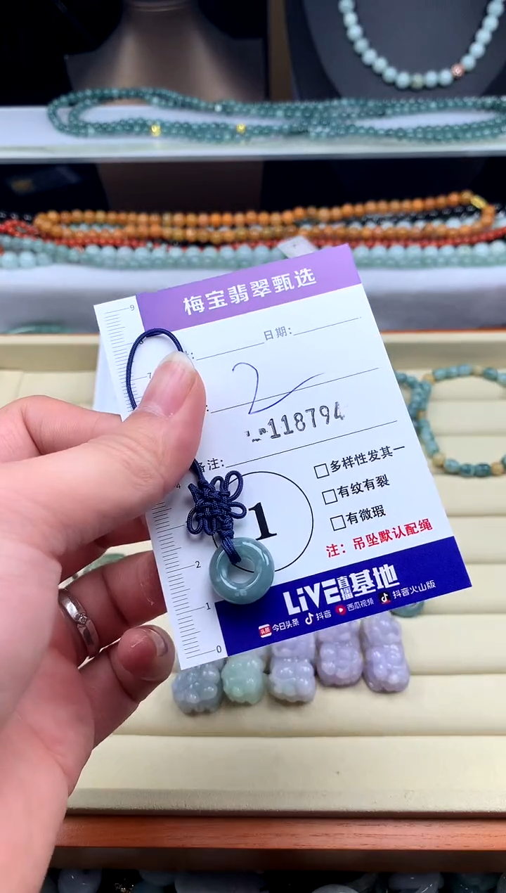 颈饰未镶嵌翡翠福利不退换，微瑕不影响佩戴介意勿拍！2