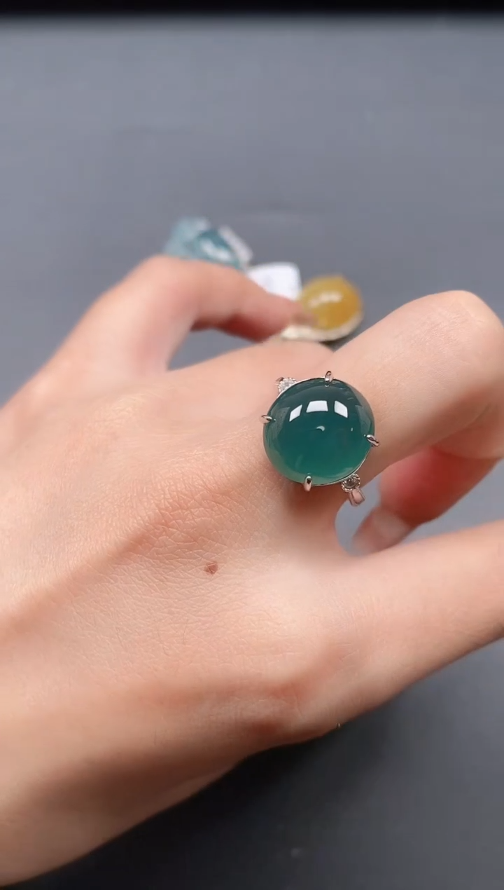 银S925镶嵌戒指翡翠1111