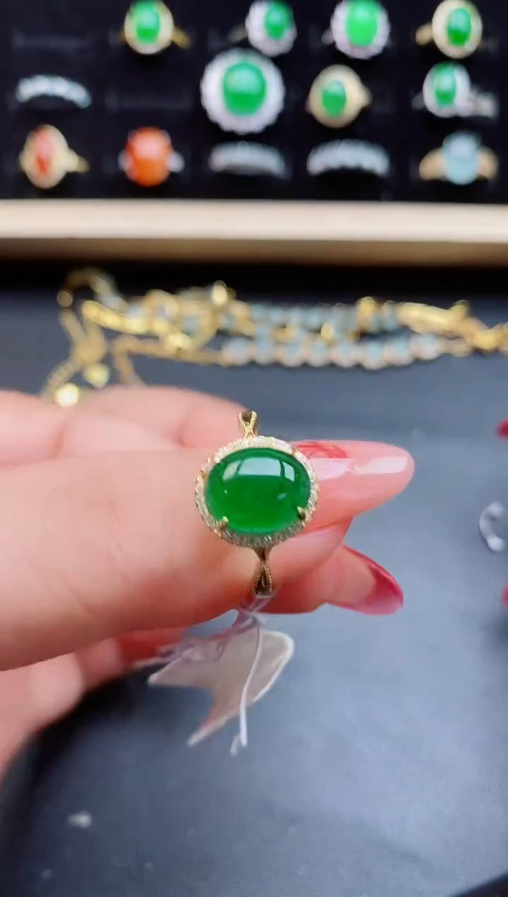 【闪购商品】翡翠戒指银S925镶嵌2121