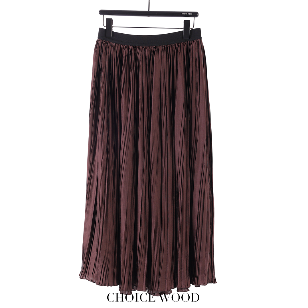 气质百搭高级感弹力压褶半裙   RF528