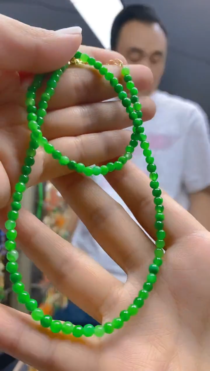 【闪购商品】翡翠耳饰合金0101翡翠锁骨链