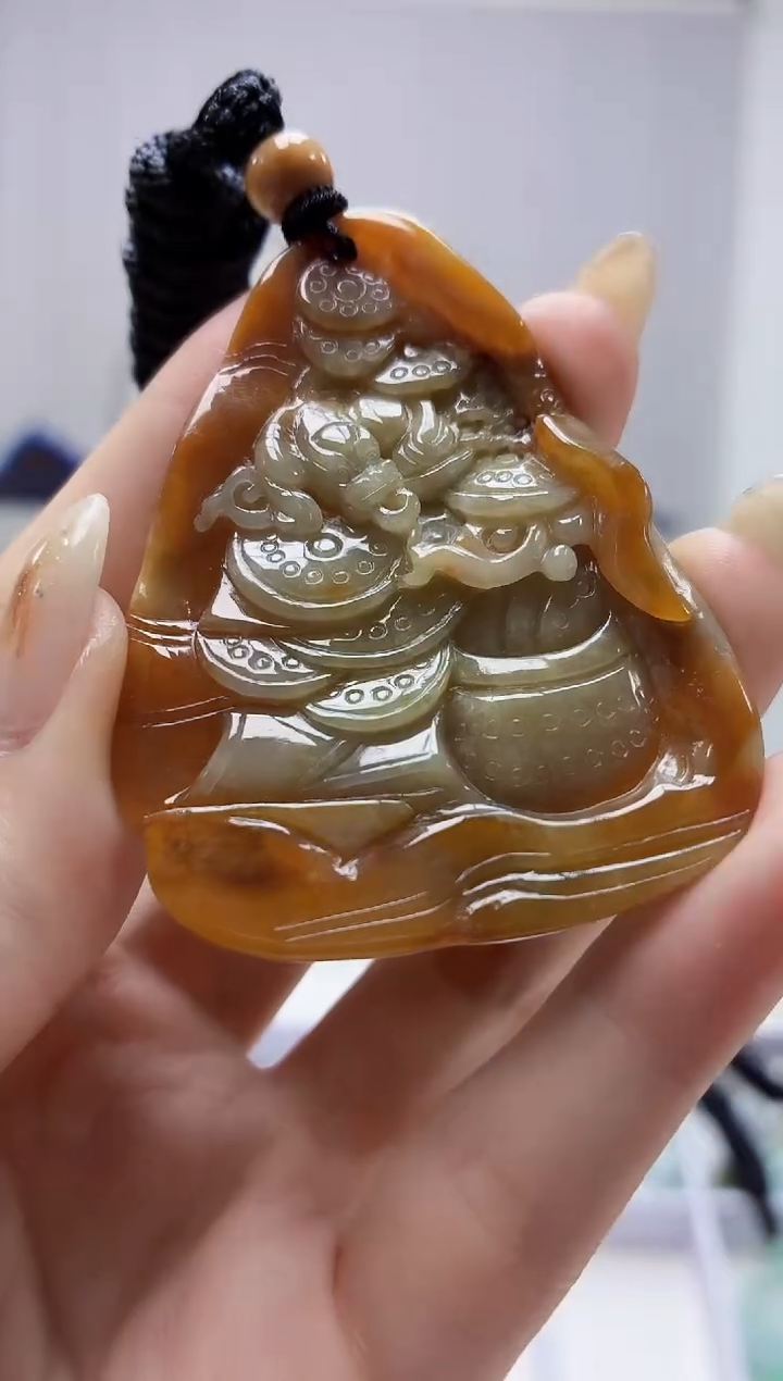 未镶嵌定制翡翠4898jw-毛货挂件146