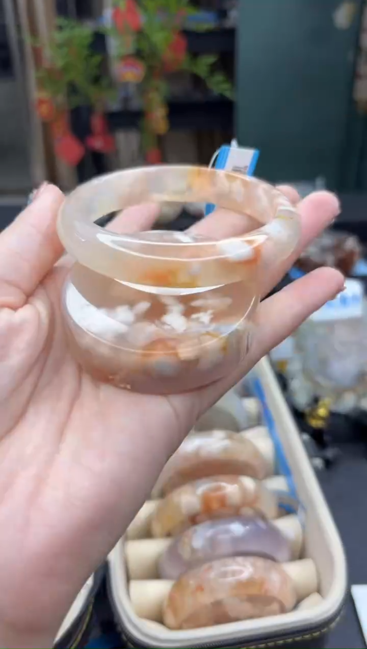 【闪购商品】石英质玉手镯未镶嵌579（60圈赠送镯心）