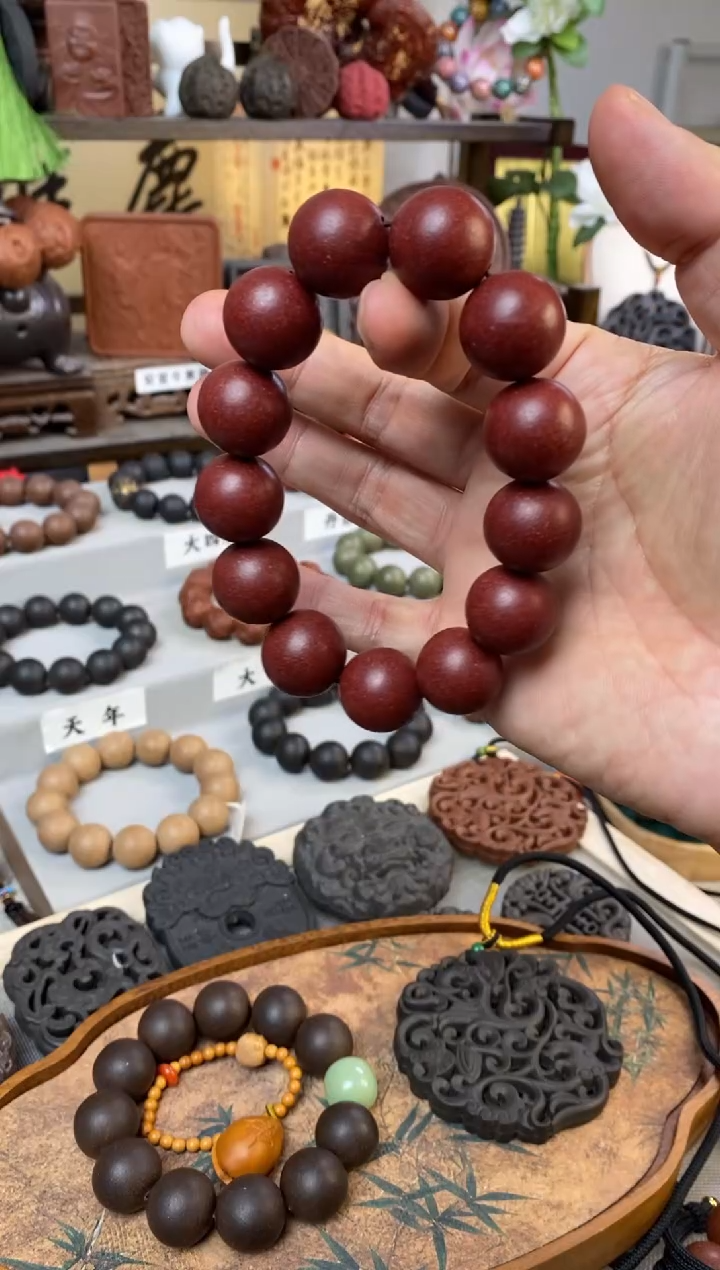 泥塑落英百花合香手串福利1.8