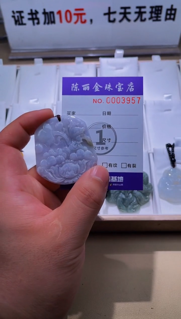【闪购商品】翡翠颈饰未镶嵌天赐翡翠3号铺闪购商品20250125