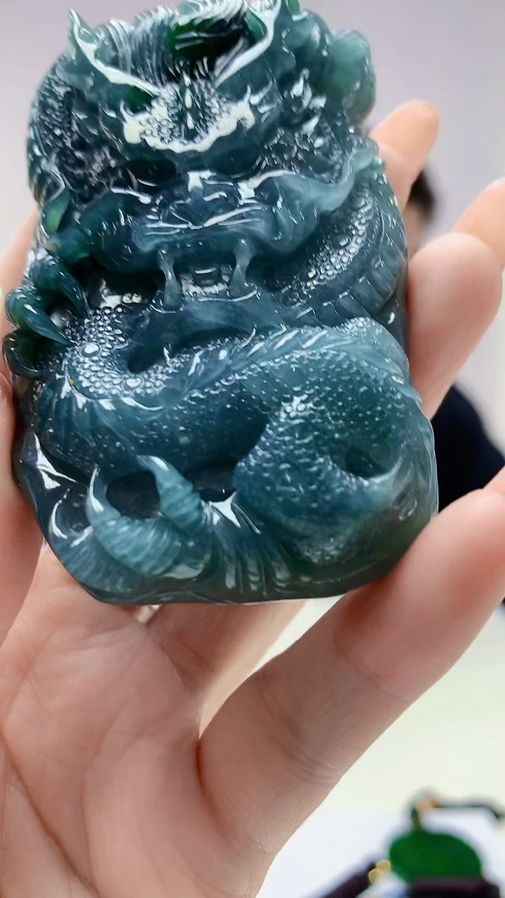 【闪购商品】定制翡翠未镶嵌4917DD-毛货挂件177