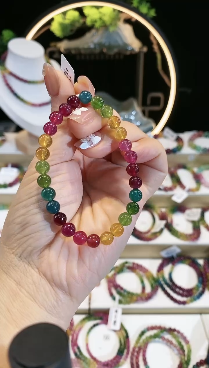 【闪购商品】碧玺手链未镶嵌 G2615065素圈颜色微差