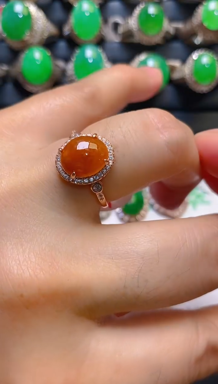 【闪购商品】翡翠耳饰银S925镶嵌天然A货翡翠1