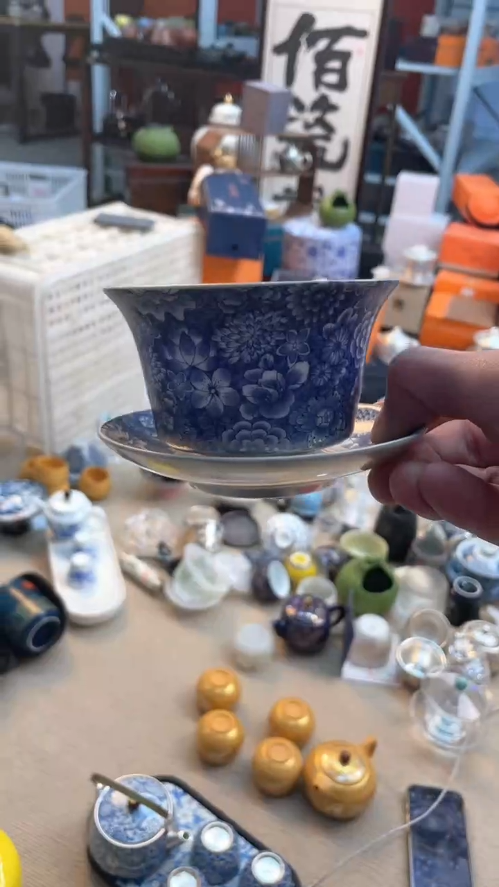 【闪购商品】瓷片@@@@@@@@@@@@万花盖碗一套