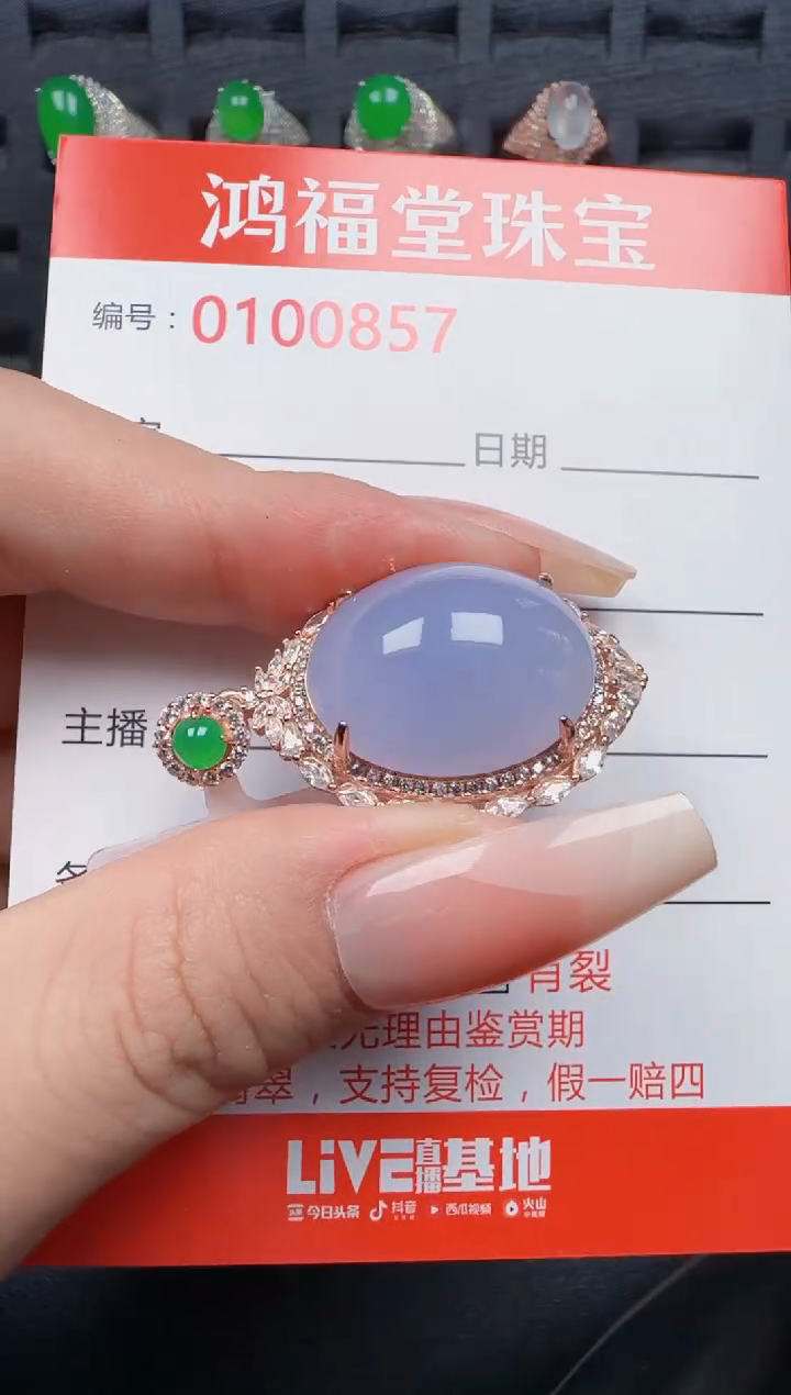 【闪购商品】翡翠颈饰银S925镶嵌0857