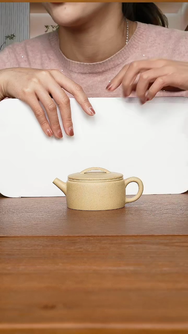 【闪购商品】紫砂茶壶陈小平汉瓦 本绿150cc