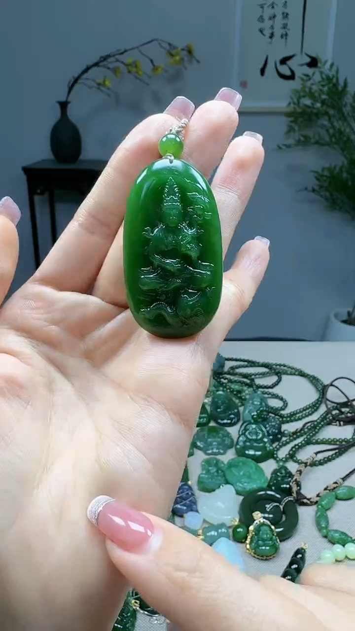 未镶嵌和田玉挂件喜**开1