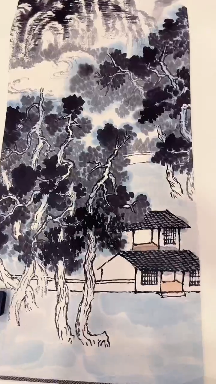 书法杏**者12-4-27齐老师国画作品轴