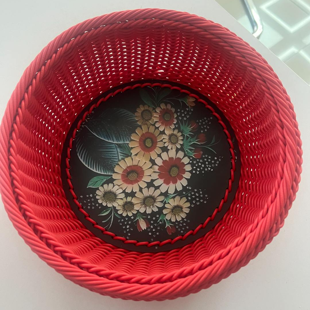 手工编织发泡藤水果篮