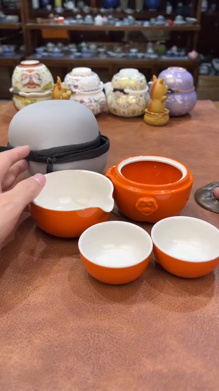 真的很便宜会开片的旅行茶具