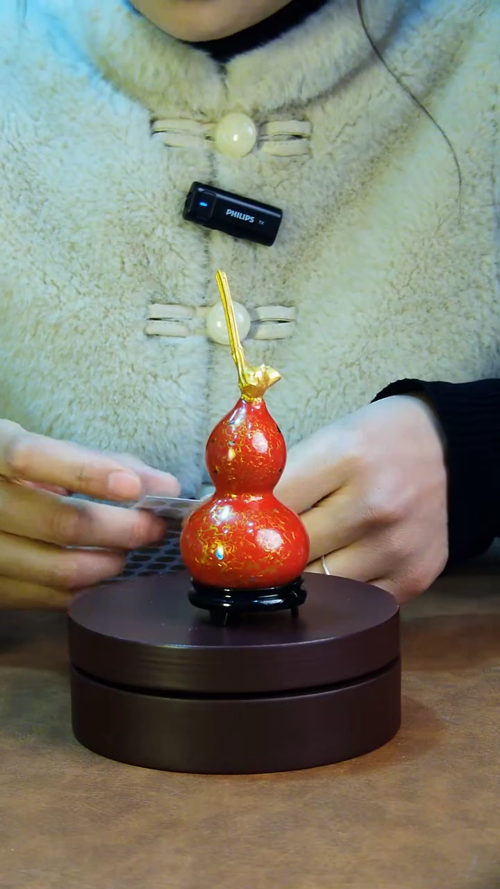 【闪购商品】9直播一物一图大漆酒葫芦送底座送挂绳