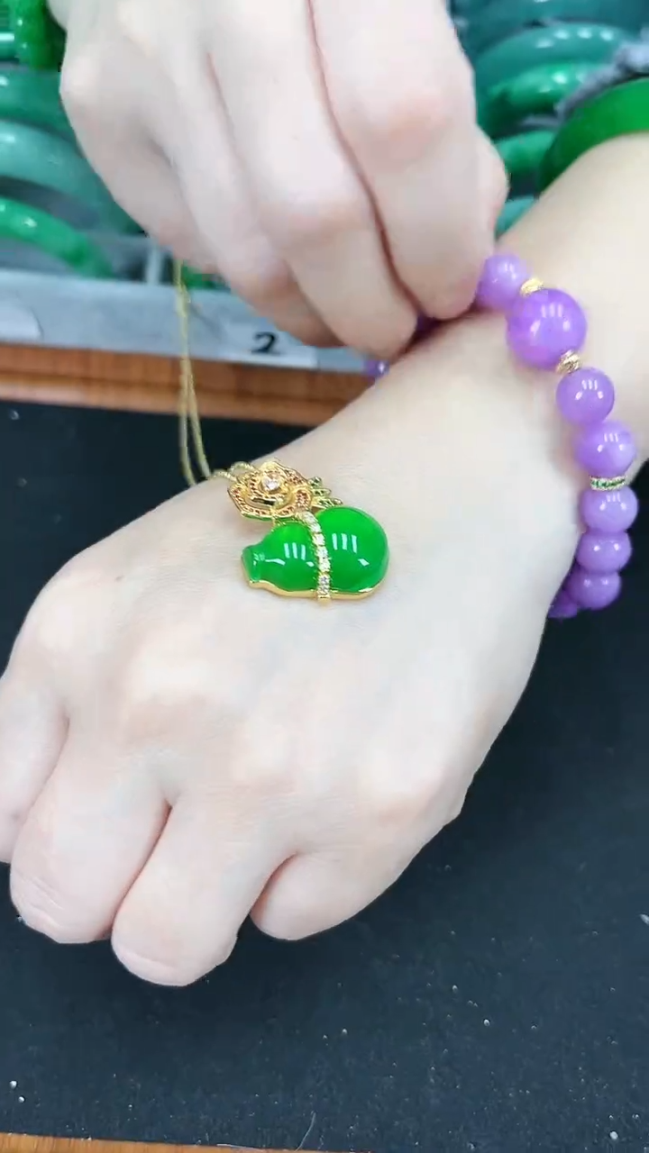 【闪购商品】翡翠项链未镶嵌s5 吊坠