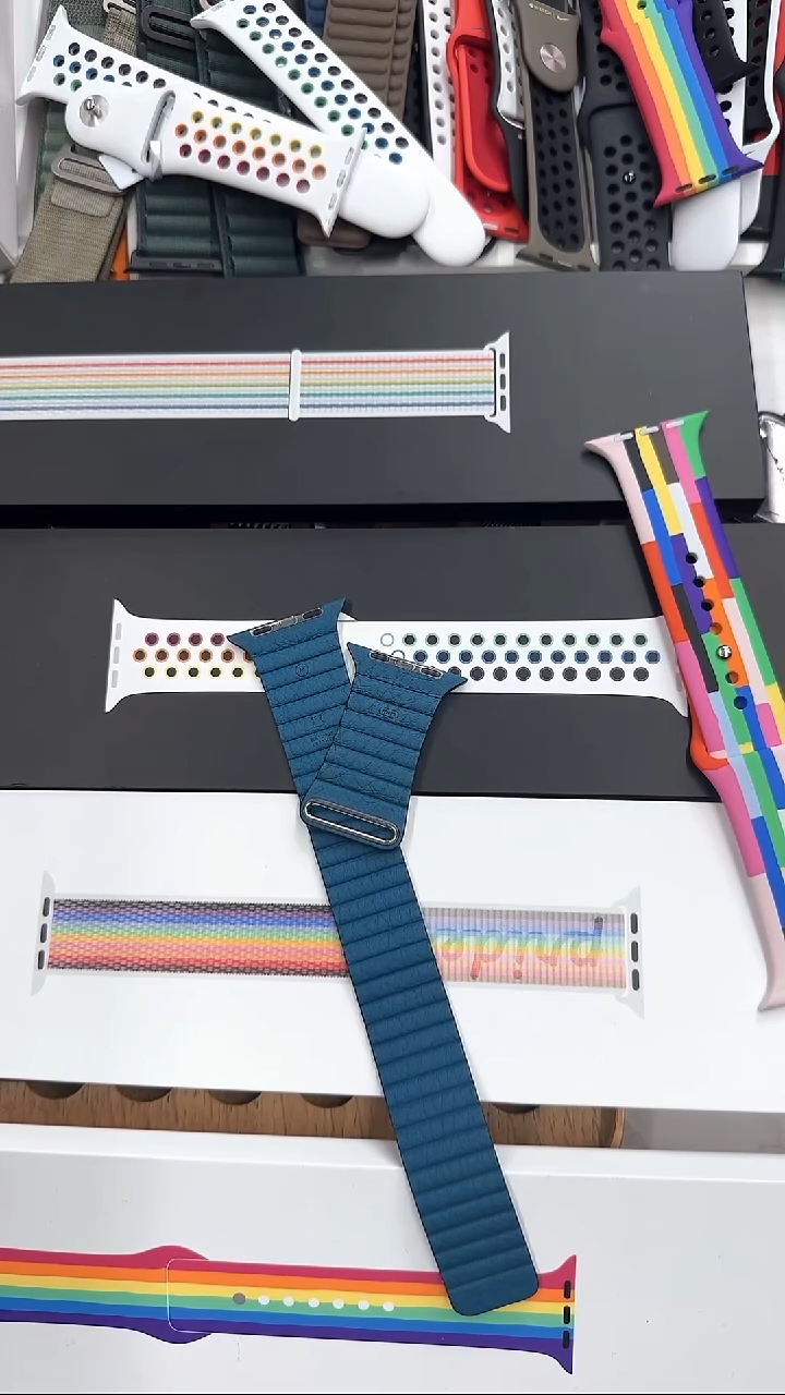 准新品老*瓜孔雀绿皮革回环 m码 