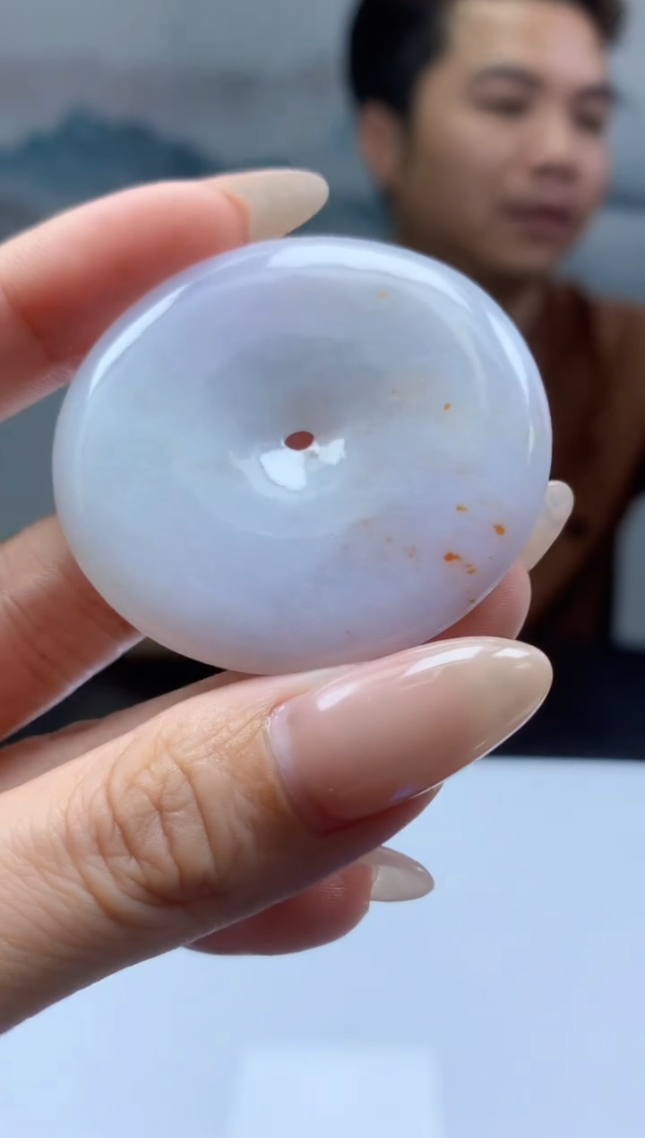 【闪购商品】定制翡翠未镶嵌010ee-毛货平安扣61赠高货绳