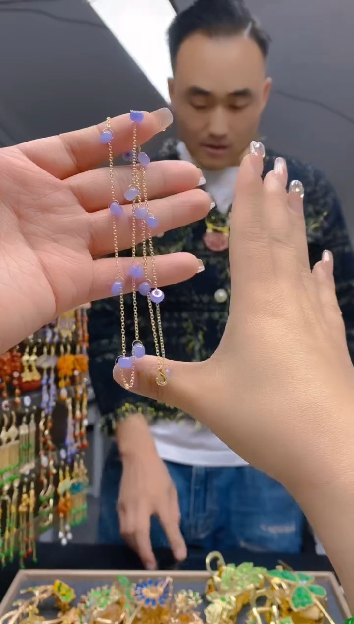 【闪购商品】翡翠耳饰合金308翡翠锁骨链