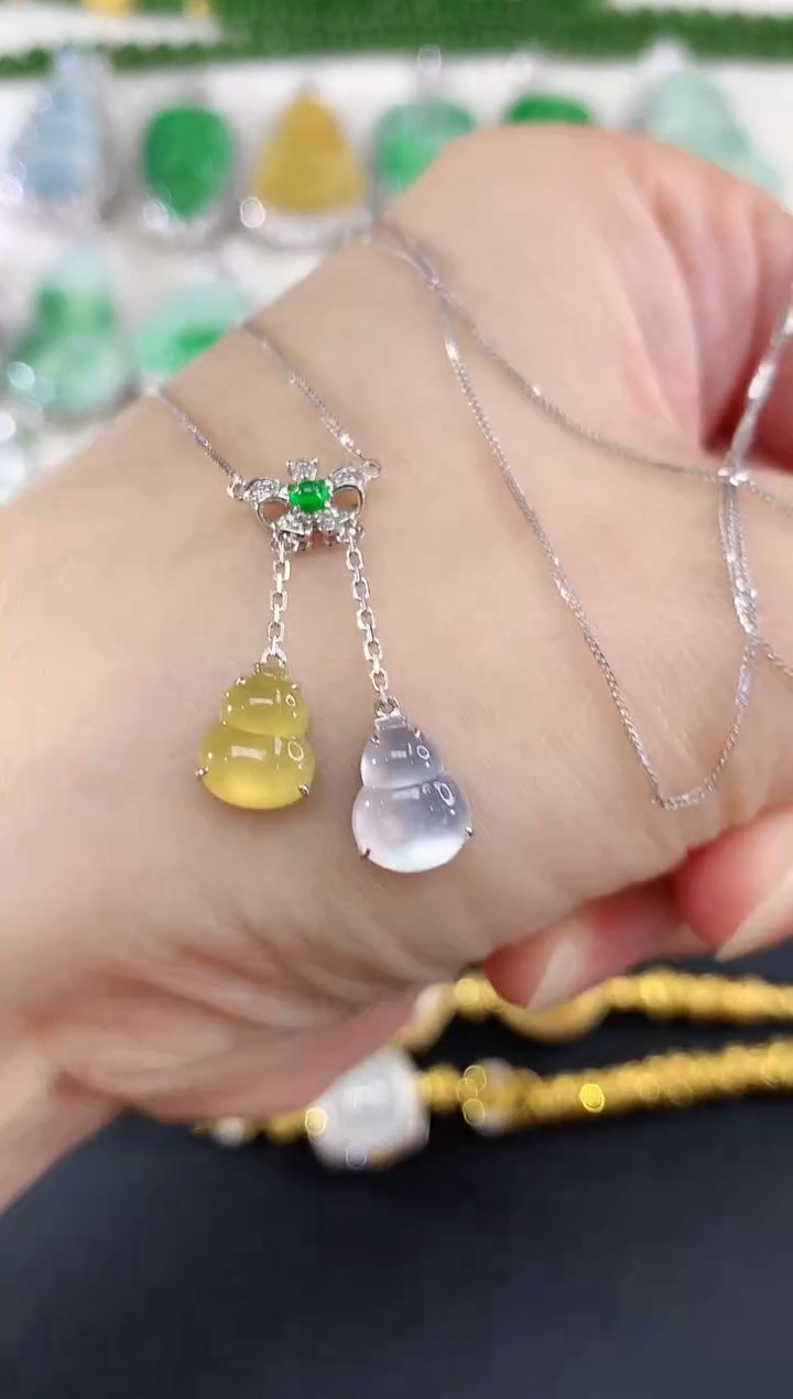 套链18K金镶嵌翡翠204|