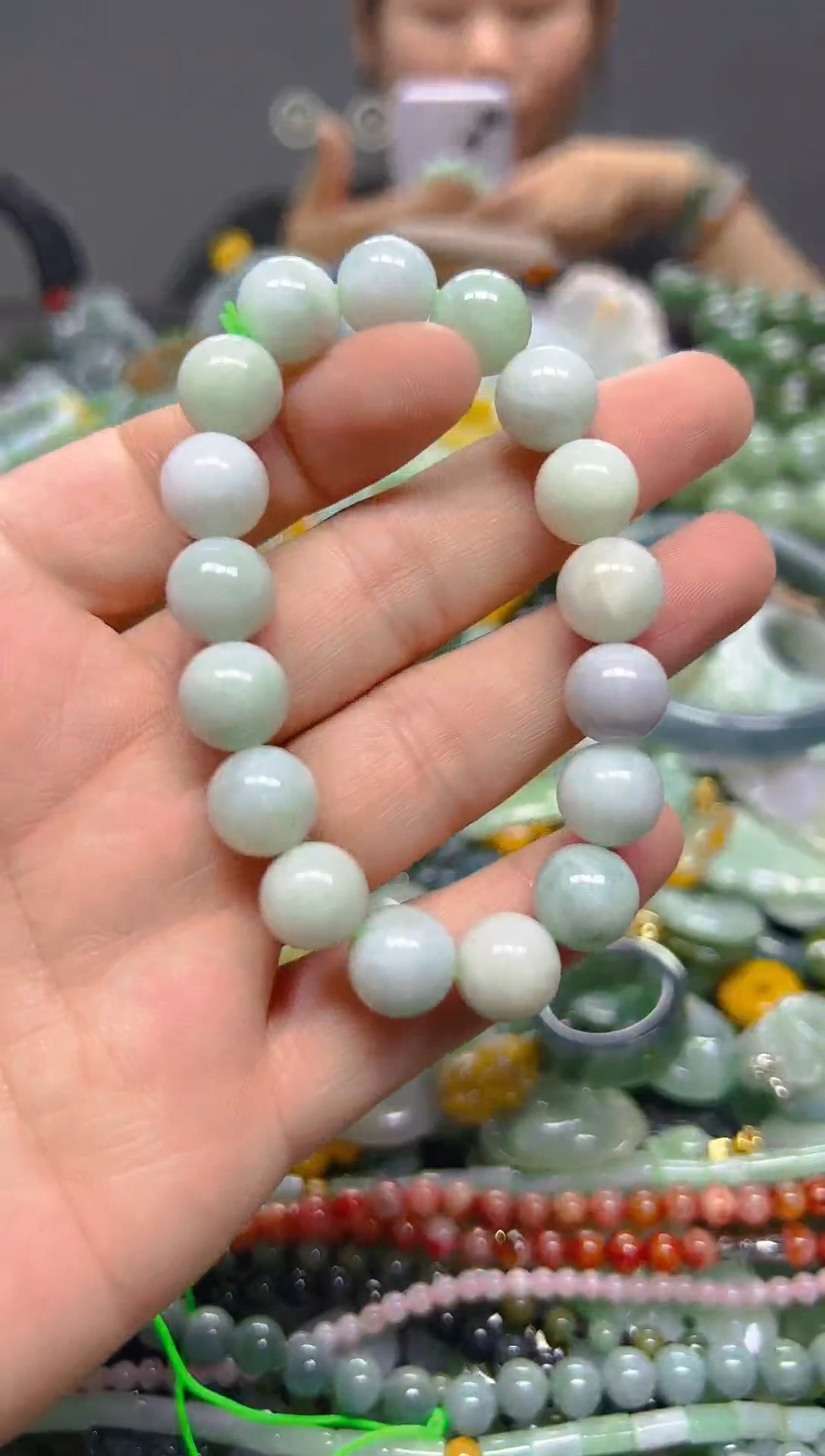 翡翠未镶嵌颈饰10MM/M/翡翠A货,1件也是批发价