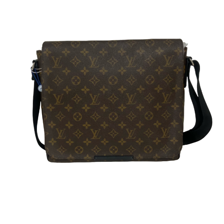 95新 LouisVuitton/路易威登 男士时尚中号棕老花翻盖斜挎包/18