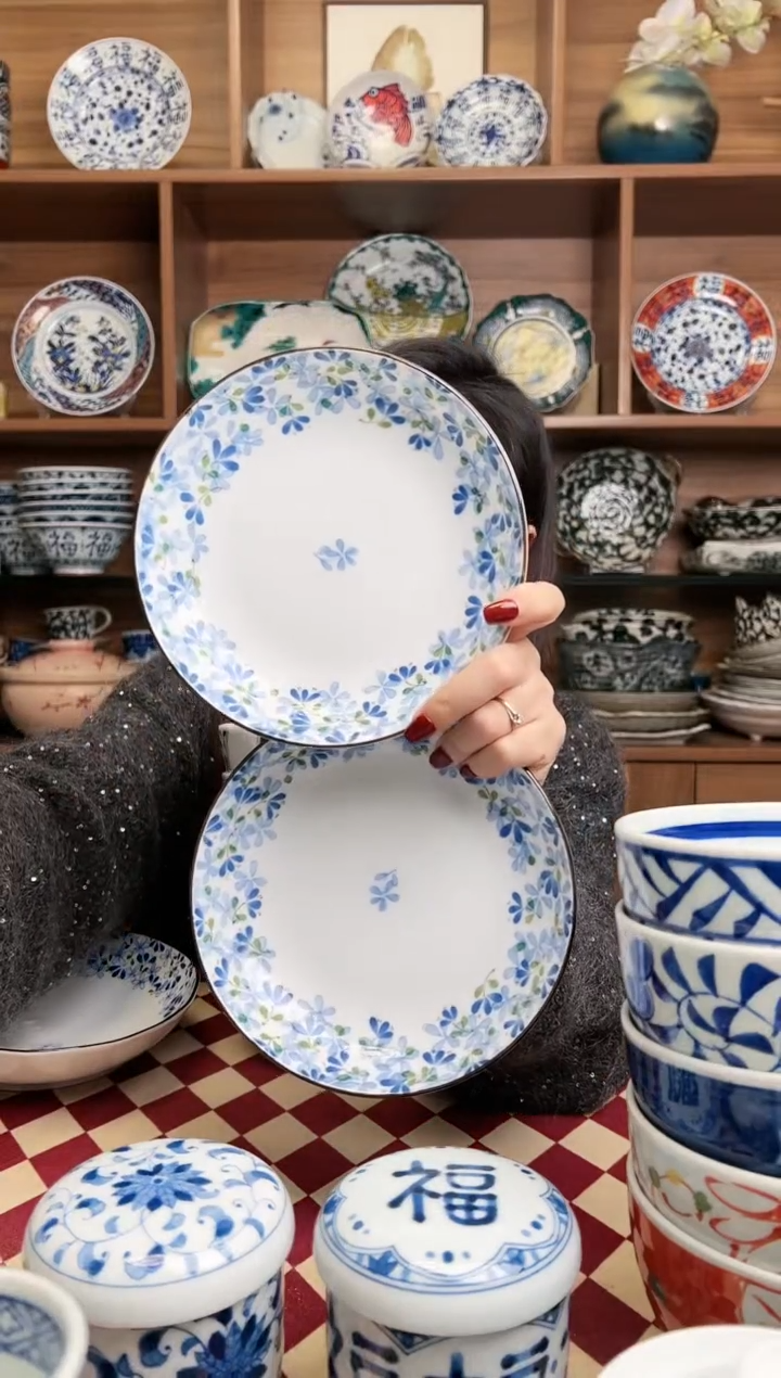 【闪购商品】瓷片小蓝芽16.5cm碟子 2只装