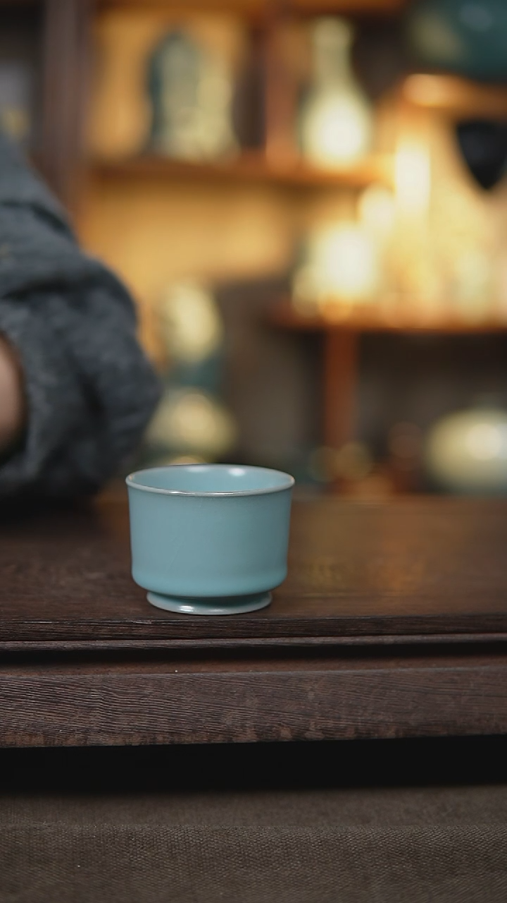 【闪购商品】杯仿古宋臻釉融天杯瑕11