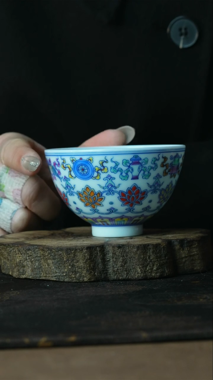 【闪购商品】杯景德镇陶瓷善听斗彩