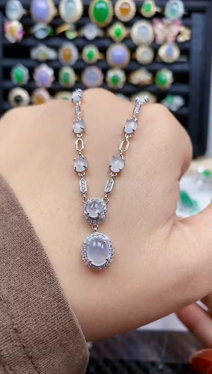 银S925镶嵌戒指翡翠349