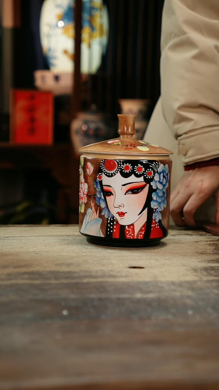 【闪购商品】瓷片景德镇纯手工釉下彩精品花瓶