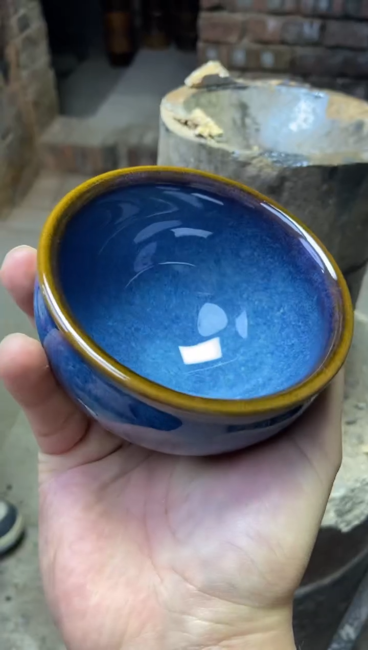 茶盏建窑建盏 回蓝将军
