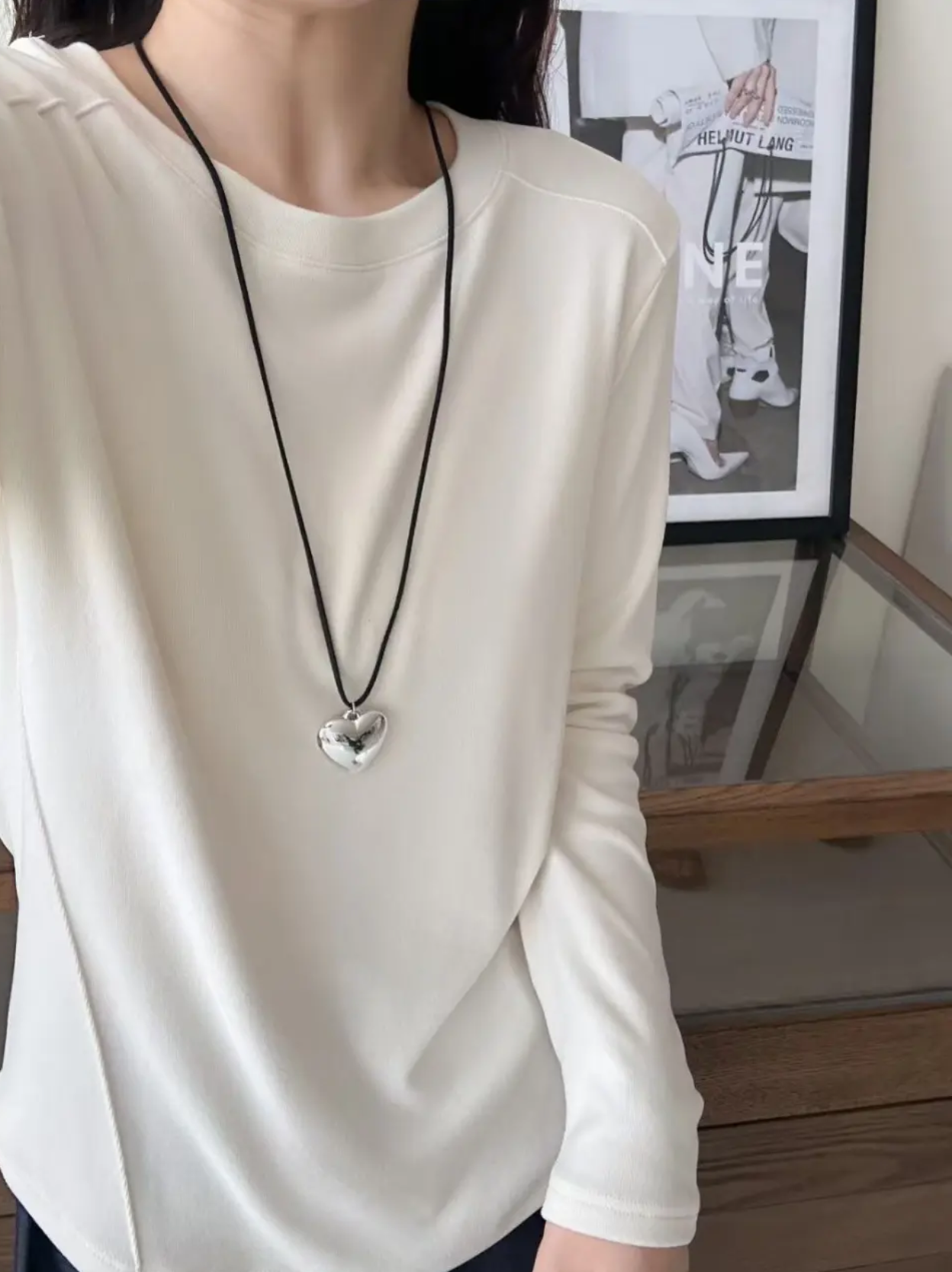 8秋冬磨毛糯米绒打底衫基础不挑人鱼骨收腰显瘦女士洋气打底衫