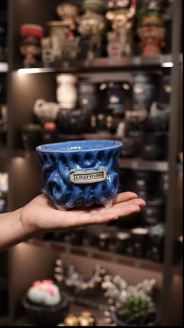 用****9 泰国进口手工花盆个性创意花盆