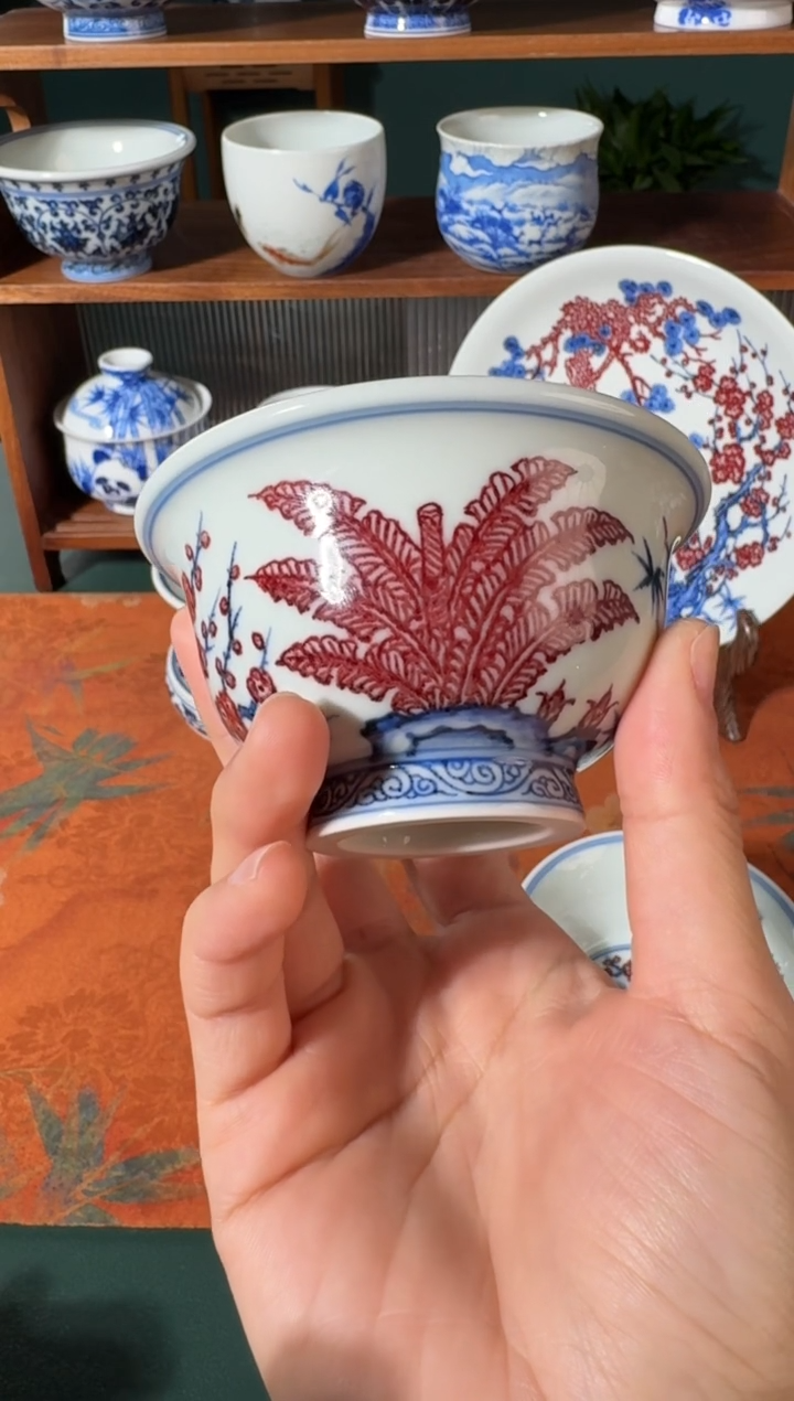 【闪购商品】杯永明尚玩松竹梅压手杯