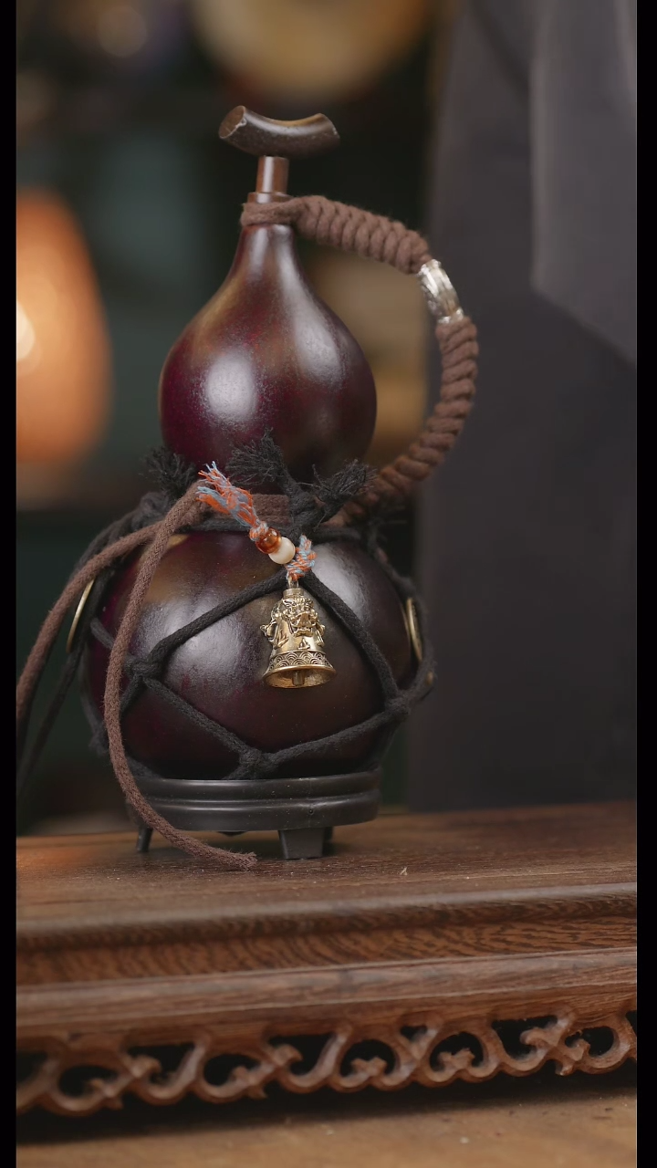 【闪购商品】189号精品天然大漆工艺防渗内胆酒葫芦~