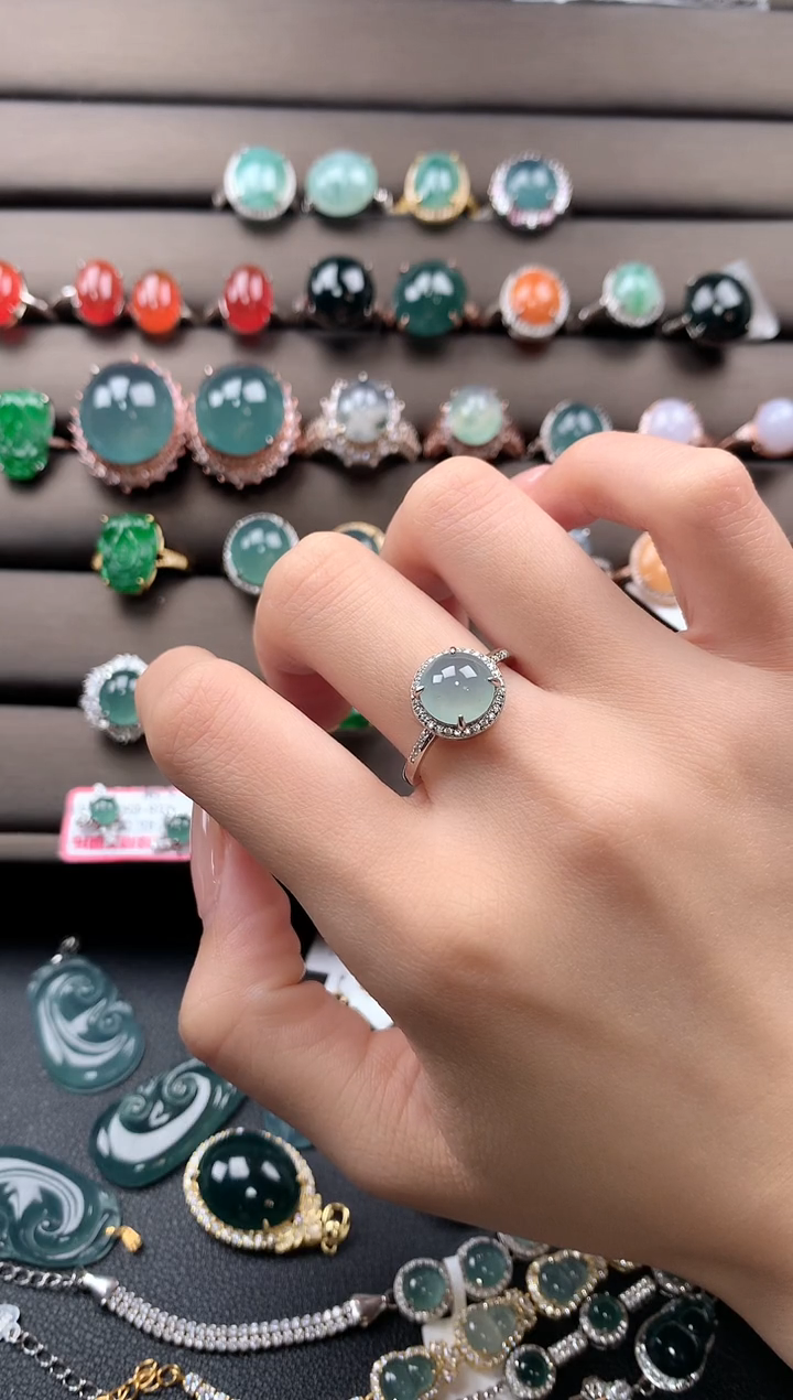 【闪购商品】翡翠戒指银S925镶嵌321321312