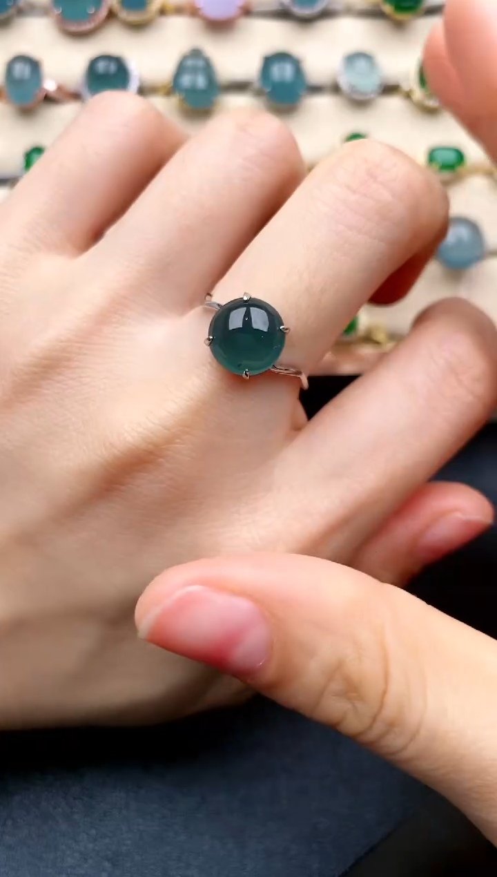 【闪购商品】翡翠戒指银S925镶嵌....