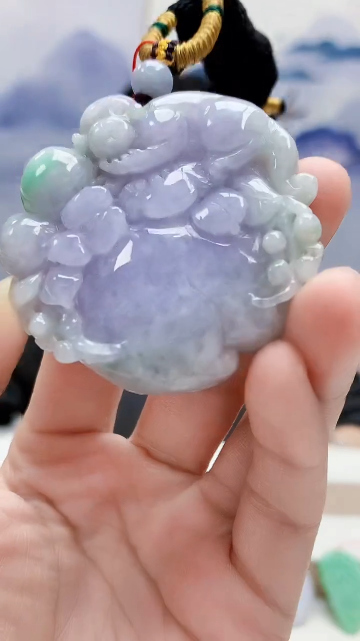 未镶嵌定制翡翠4852lr-毛货挂件50