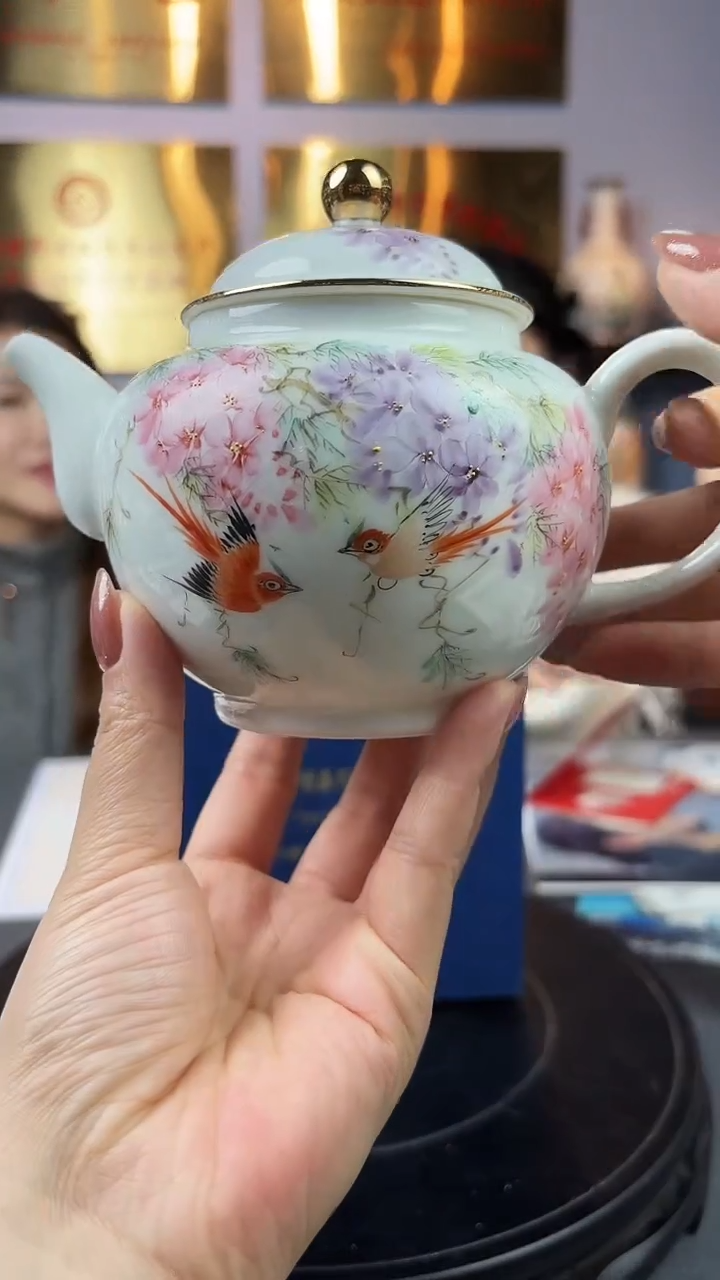 摆件瓷瓷博会—水点桃花胡晶专场06