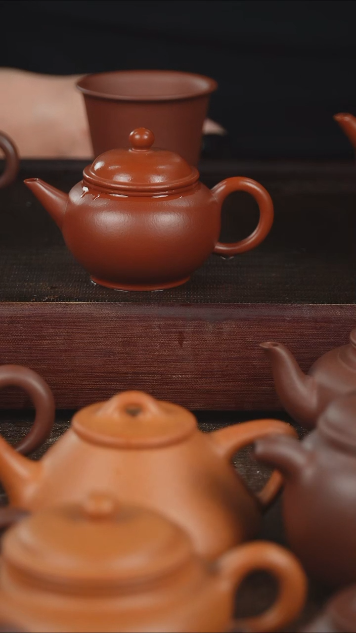 茶壶紫砂葱*?130cc朱泥全手水平