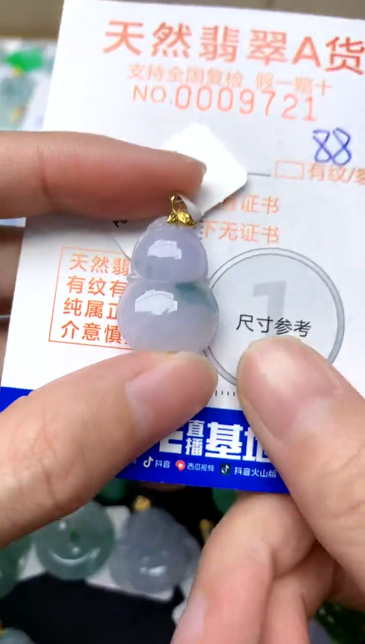 【闪购商品】翡翠颈饰18K金镶嵌88天然A货翡翠