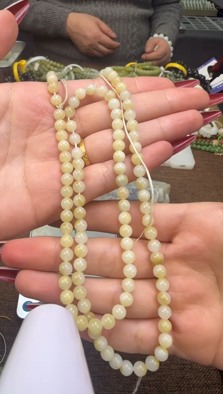 未镶嵌手链和田玉珠链